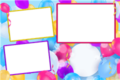Fotobox-Druckvorlage Birthday Balloons – Kategorie Geburtstag