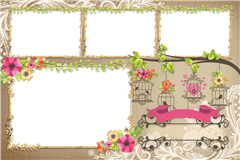 Fotobox-Druckvorlage Charming Floral – Kategorie Hochzeit