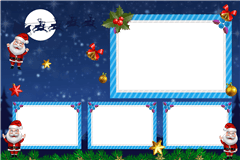Fotobox-Druckvorlage Christmas Blue – Kategorie Weihnachten