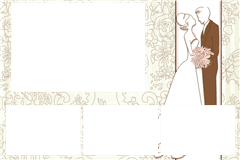 Fotobox-Druckvorlage Creme-Paar – Kategorie Hochzeit