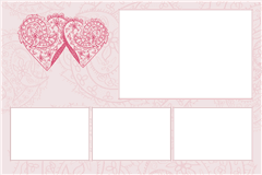Fotobox-Druckvorlage Doodled Hearts – Kategorie Hochzeit