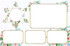 Fotobox-Druckvorlage Floral Star – Kategorie Spaß