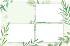 Fotobox-Druckvorlage Green Leaf – Kategorie Hochzeit