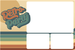 Fotobox-Druckvorlage Retro – Kategorie Party