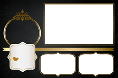 Fotobox-Druckvorlage Schwarz-Gold – Kategorie Elegant