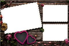Fotobox-Druckvorlage Wooden-Heart – Kategorie Hochzeit