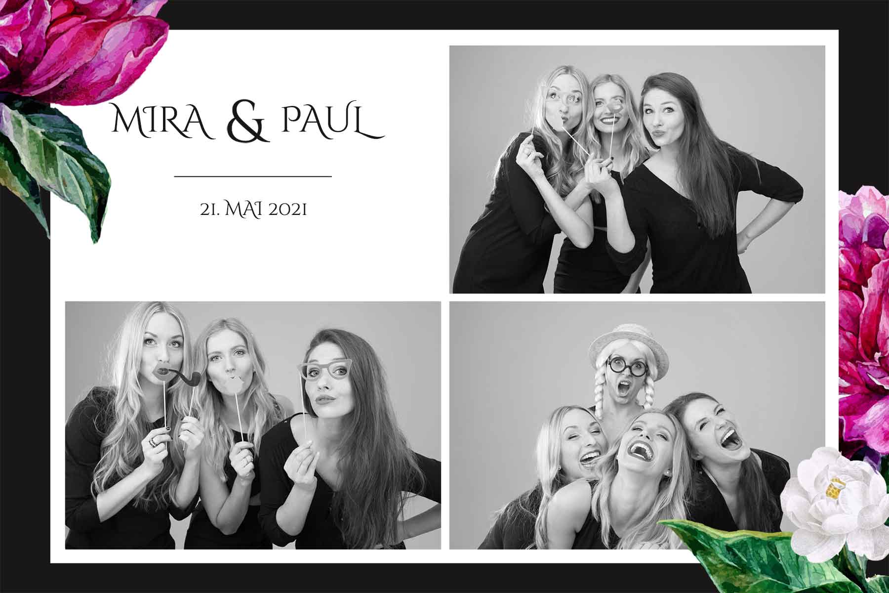Fotobox Druckvorlage Fuchsia